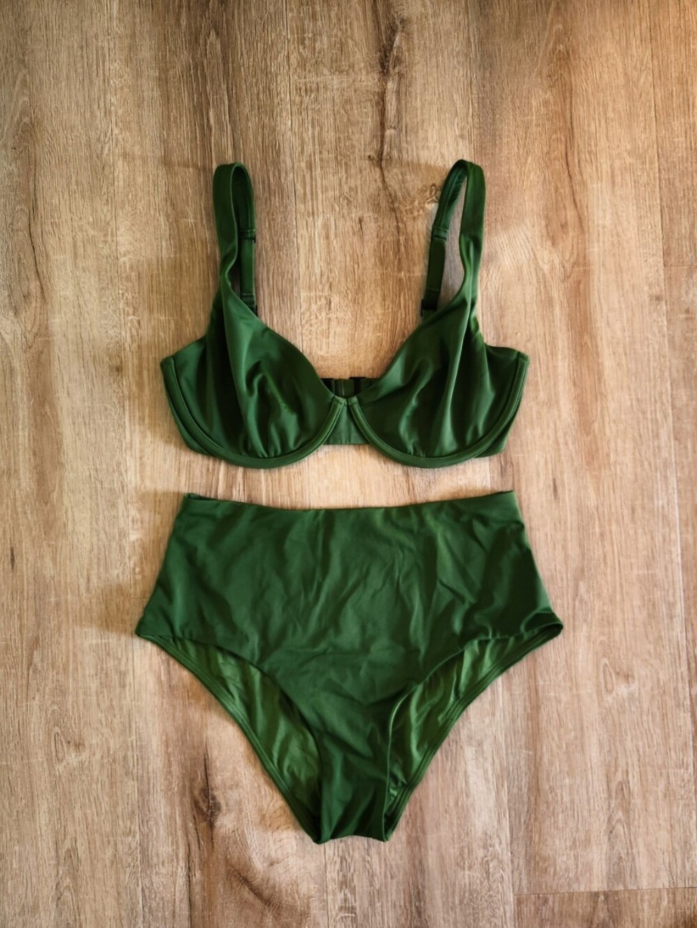 Cuup Seaweed Green Bikini Swim Set -  The Scoop Top & The Tap Bottom